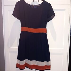 Navy & Orange Suzy Shier Dress